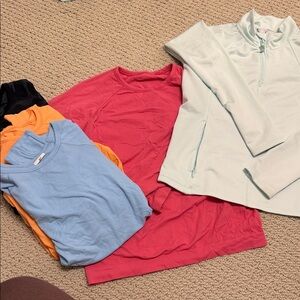 Lot of 5 Athleta Girl Long Sleeve Tops Size Medium